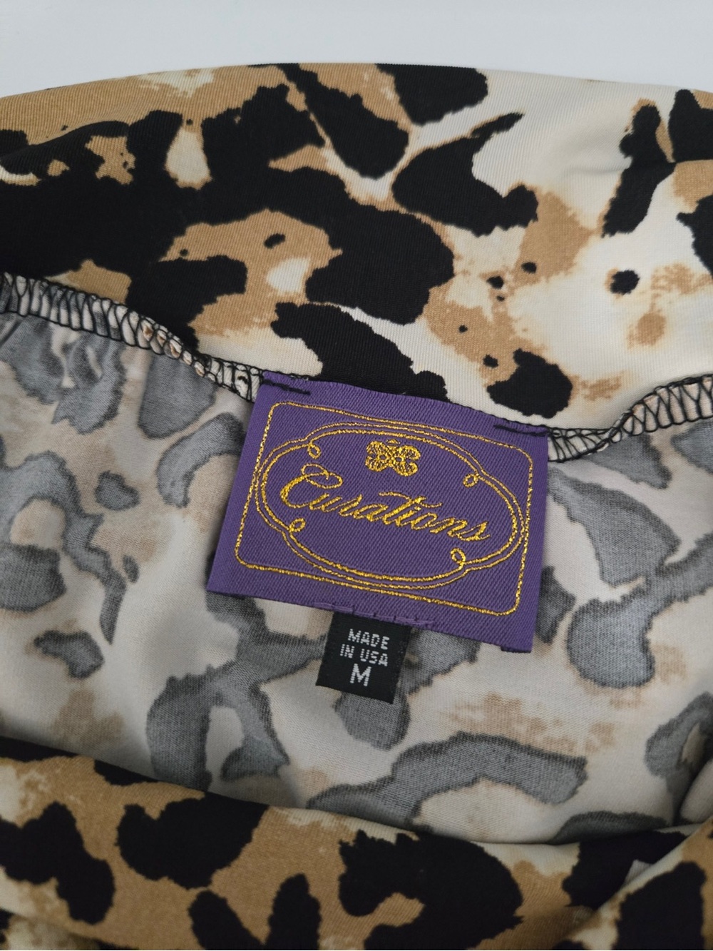 Leopard Print Maxi Skirt/Dress in Black and Tan - Picture 4 of 4